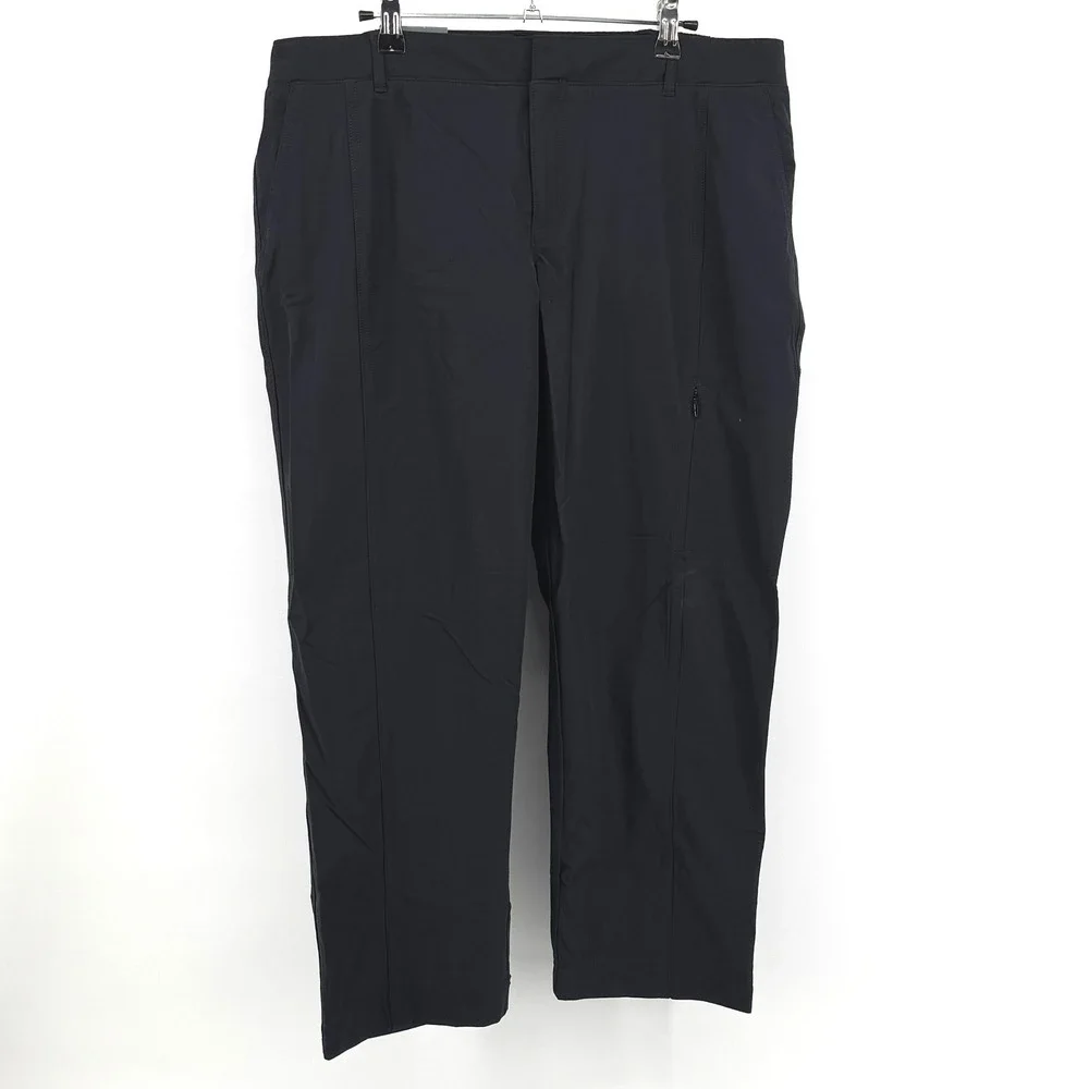 Kirkland Travel Office Pant Women 14 Black Stretch Lightweight Gorpcore Utility